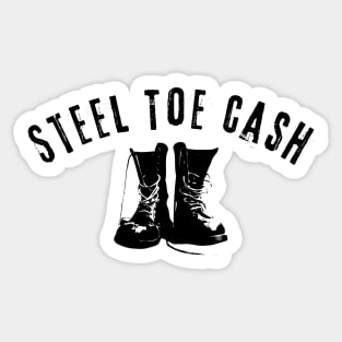 Steel Toe Cash Blue Collar Worker Sticker